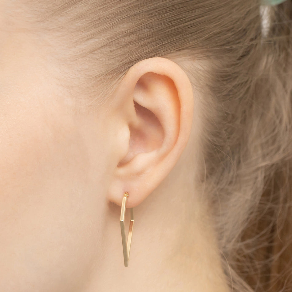 Zlaté kruhové zásuvacie náušnice