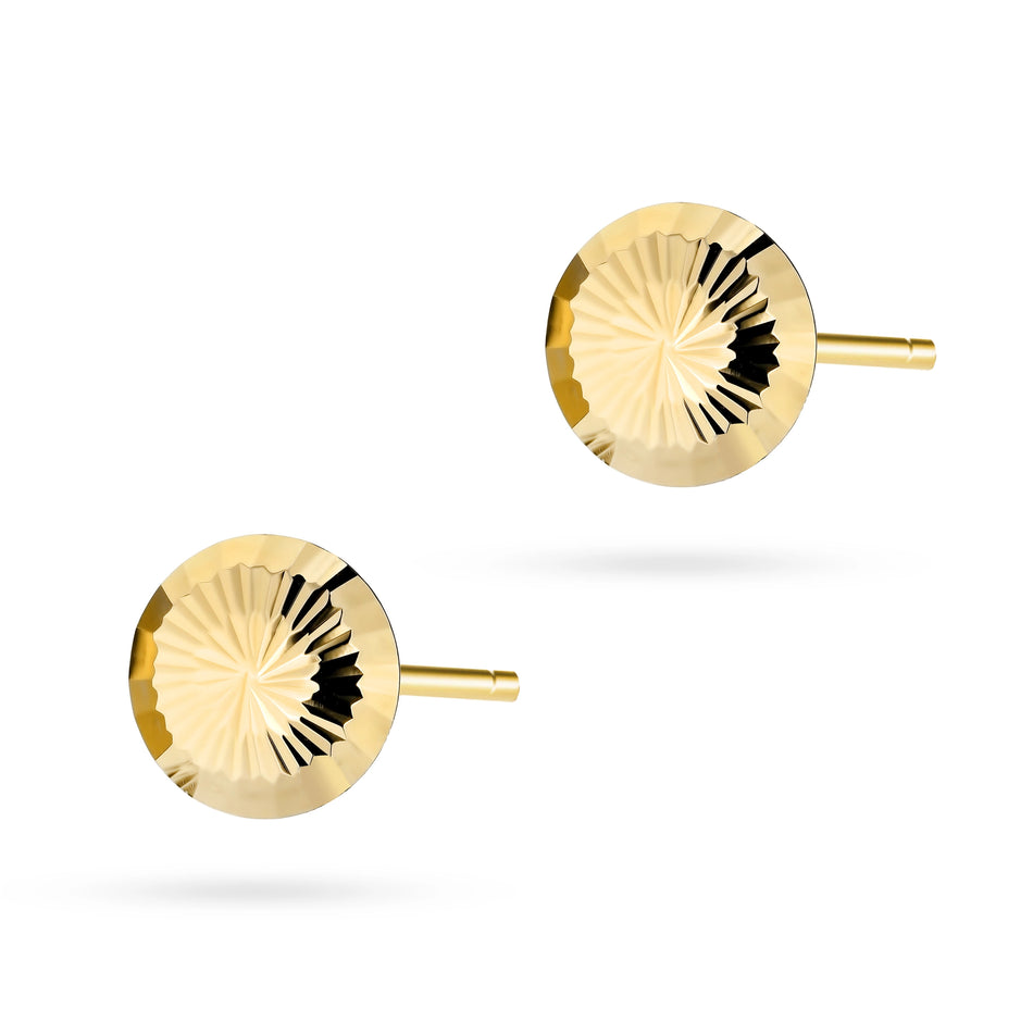 Gold Stud Earrings Circles