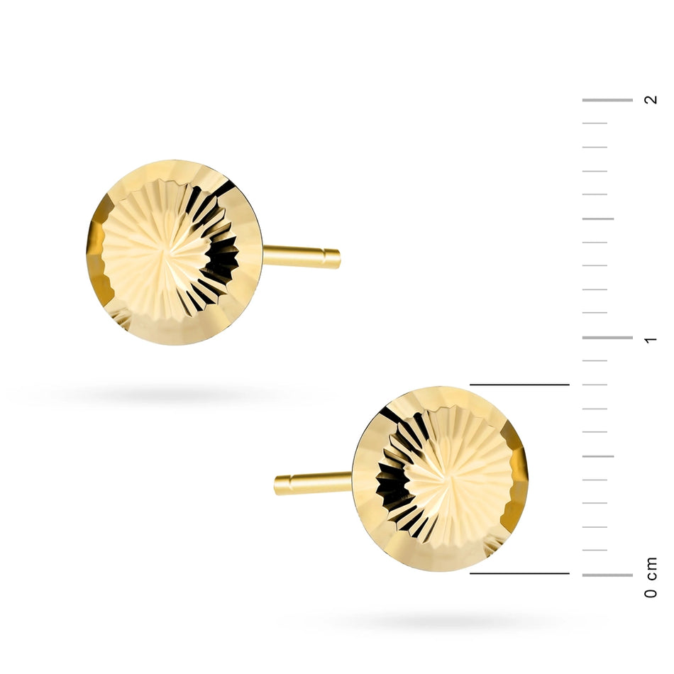 Gold Stud Earrings Circles