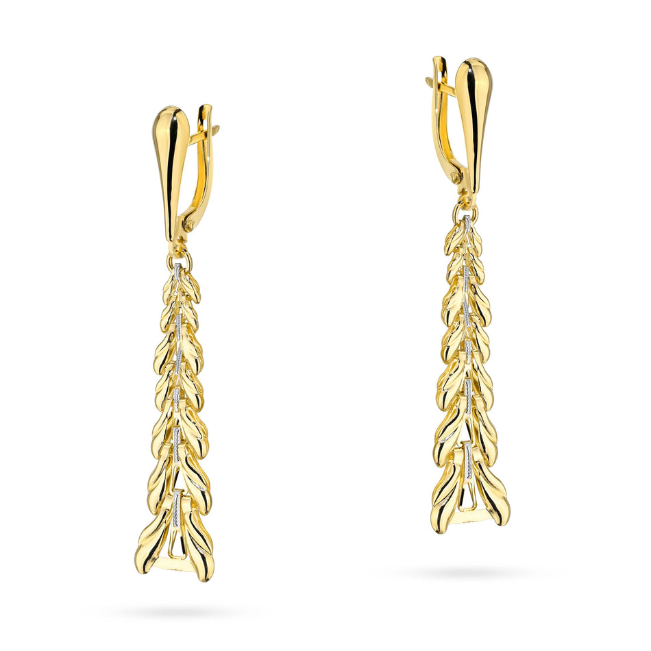 Gold English Clasp Earrings