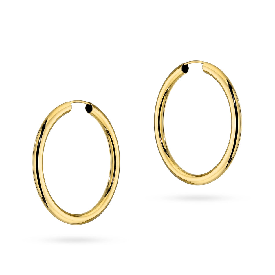 Gold Creole Earrings 20-27mm