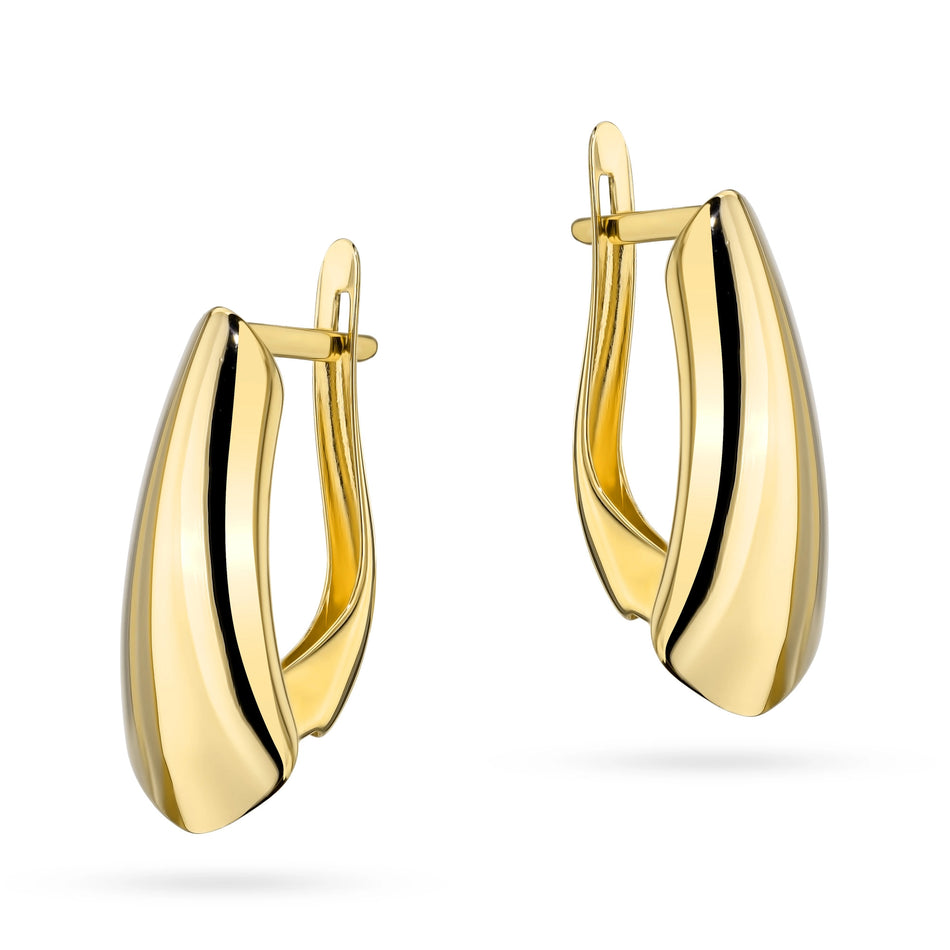 Gold Earrings with English Clasp