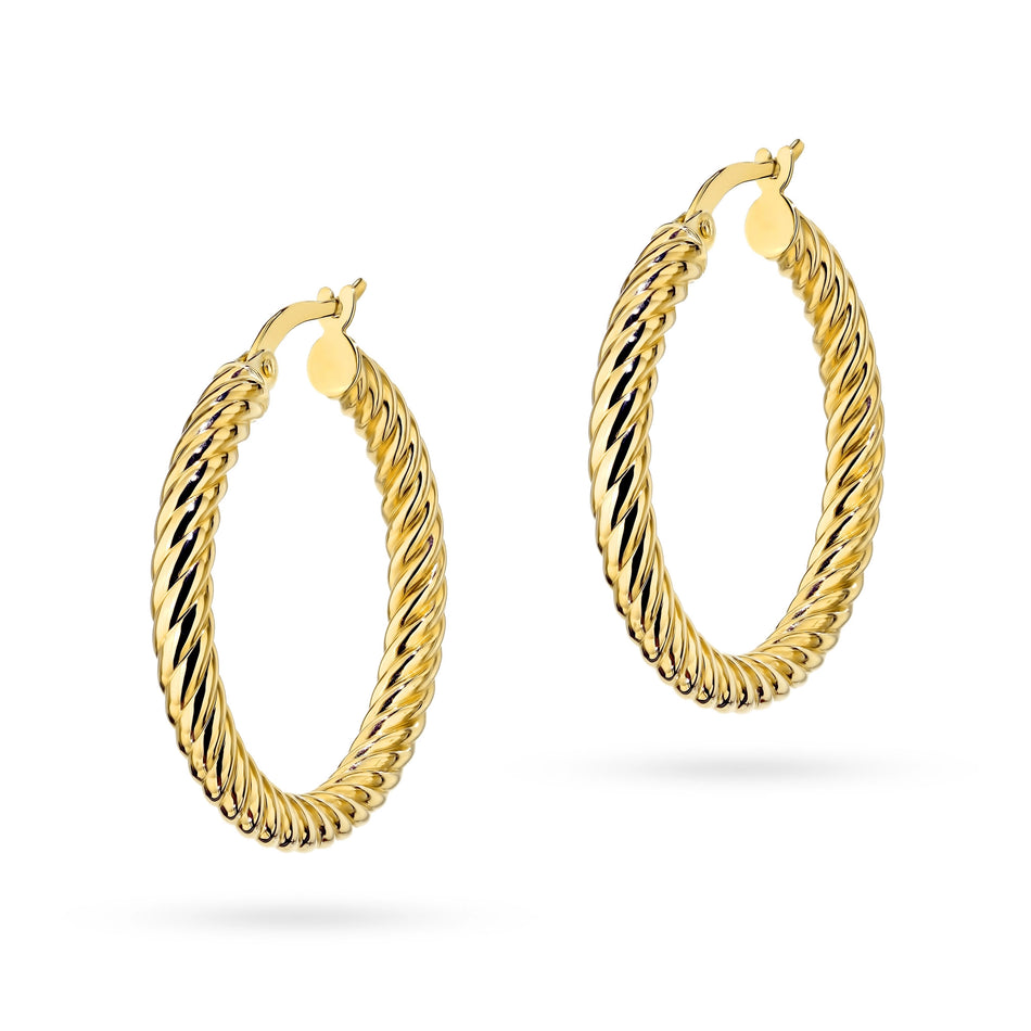 Gold Earrings with English Clasp
