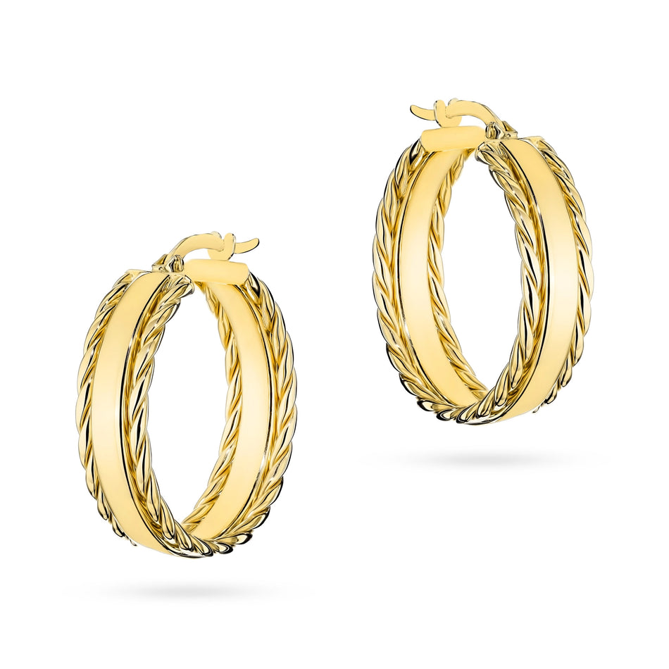 Gold Earrings with English Clasp