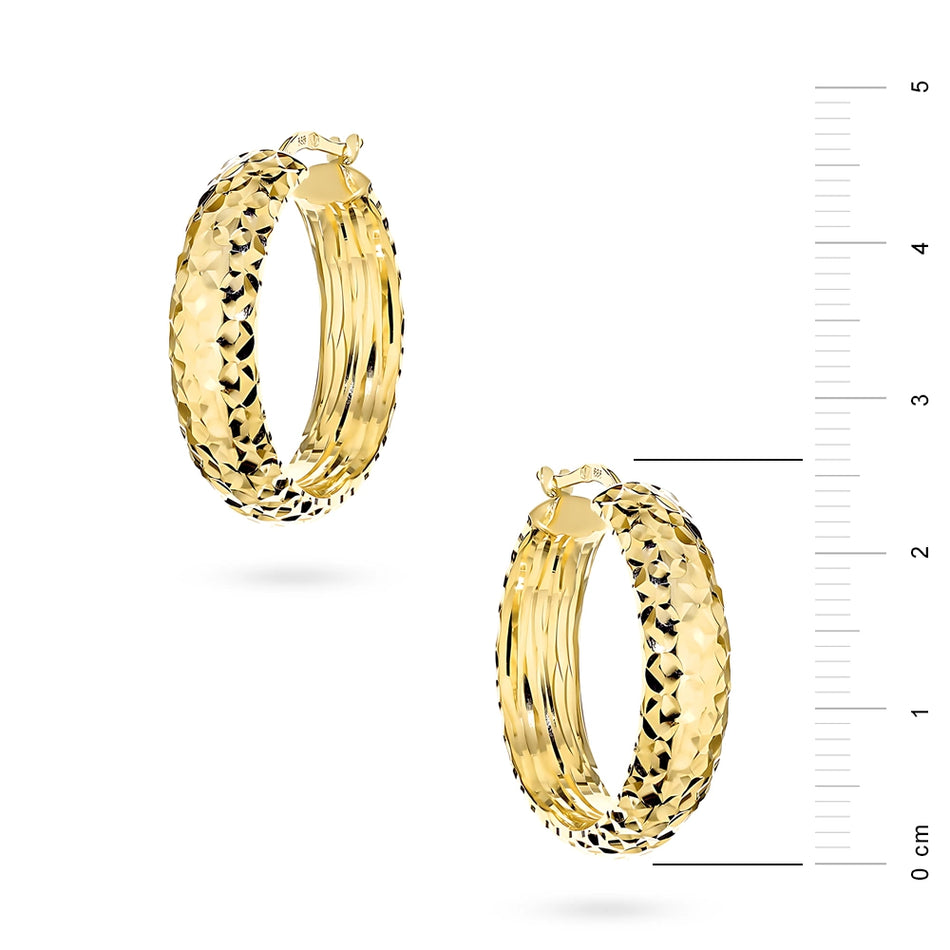 Gold Earrings with English Clasp