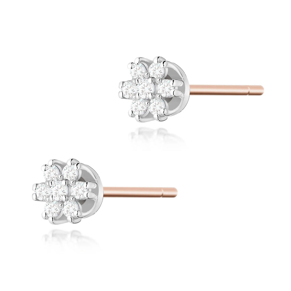Gold Earrings with 0.203ct Diamonds