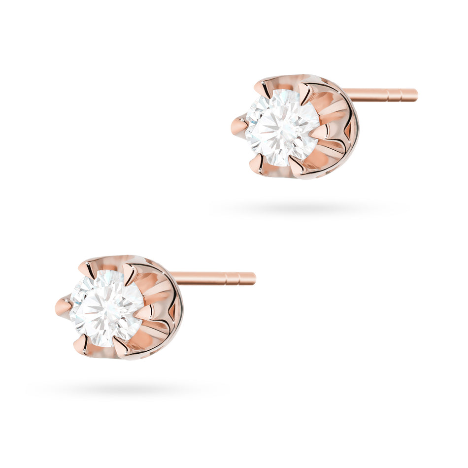 Gold Earrings with 0.08ct Diamonds