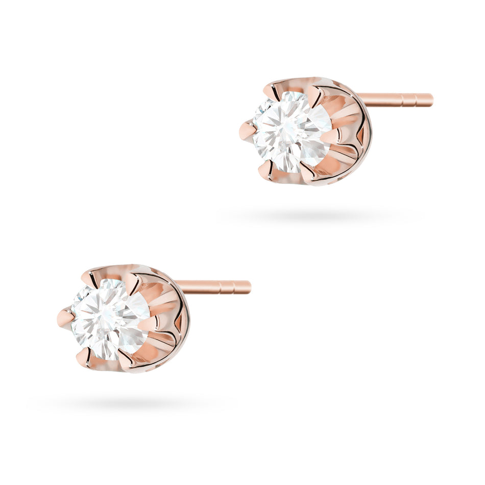 Gold Earrings with 0.12ct Diamonds