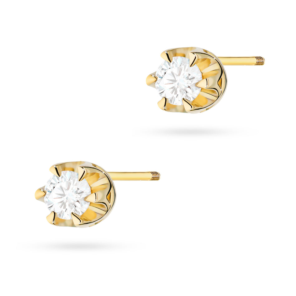 Gold Earrings with 0.08ct Diamonds