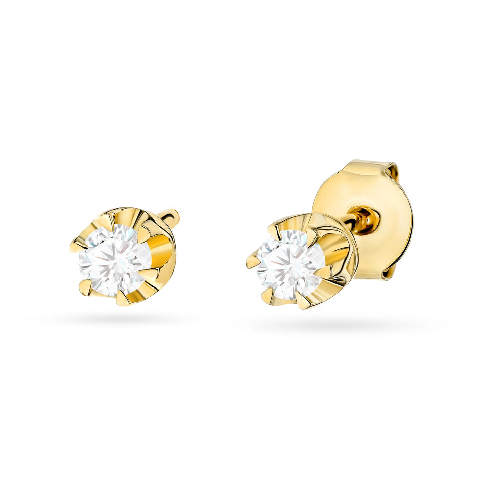 Gold Earrings with 0.10ct Diamonds