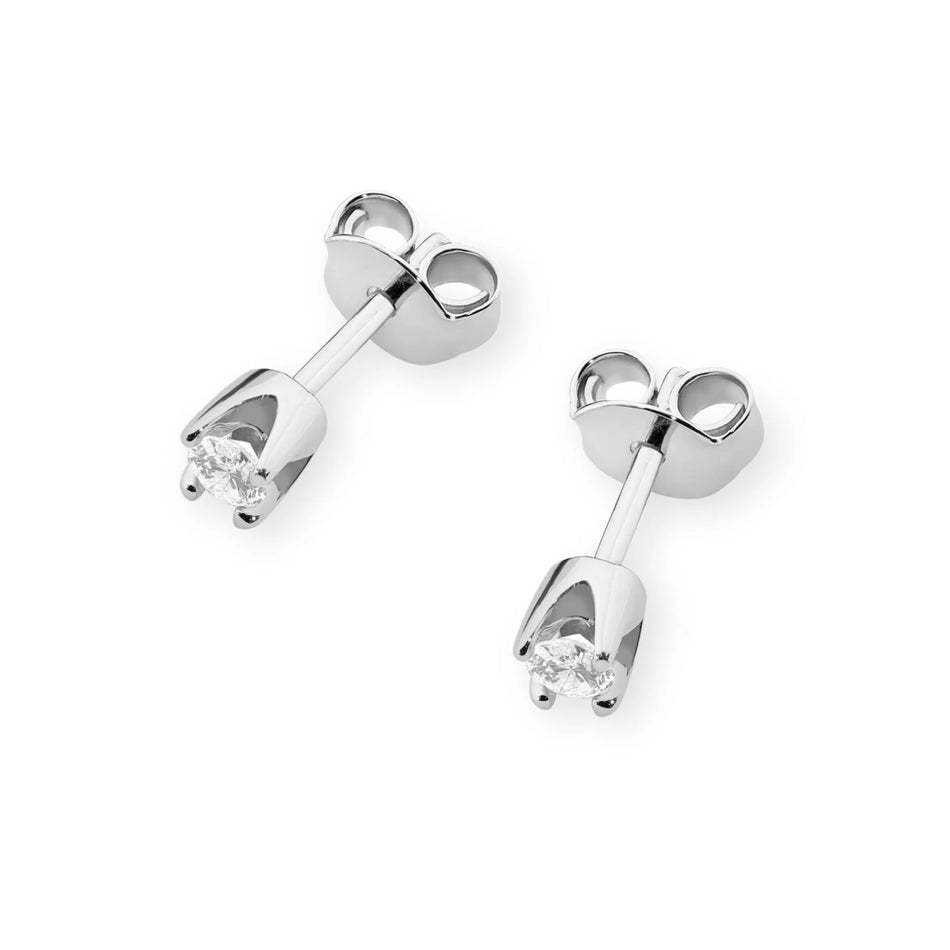 Gold Earrings with 0.08ct Diamonds