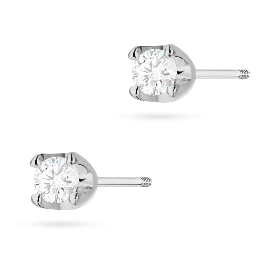 Gold Earrings with 0.08ct Diamonds