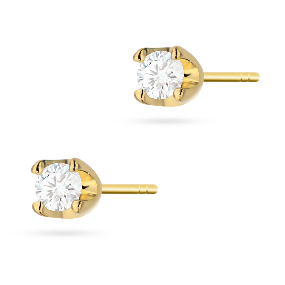Gold Earrings with 0.10ct Diamonds