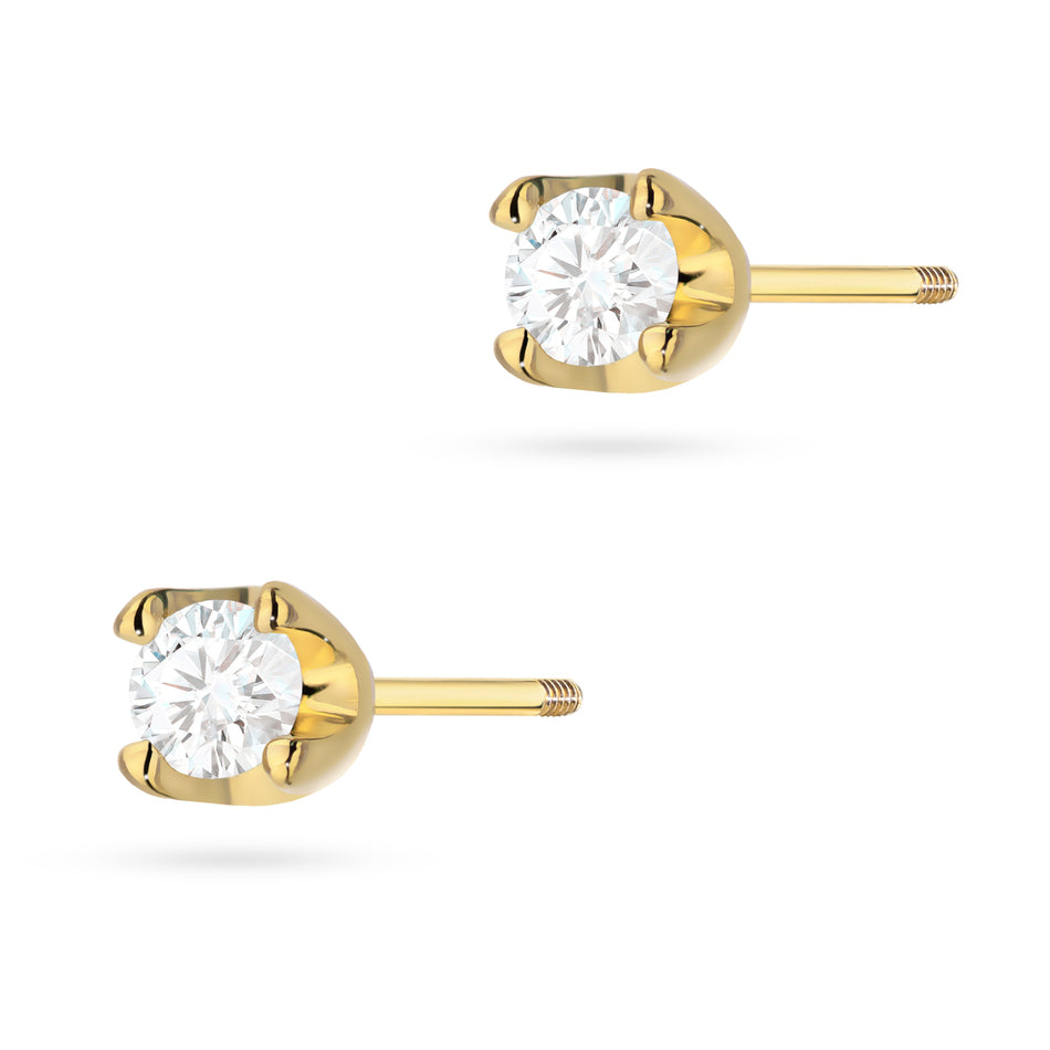 Gold Earrings with 0.10ct Diamonds
