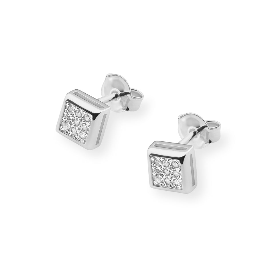 Gold Earrings with 0.09ct Diamonds