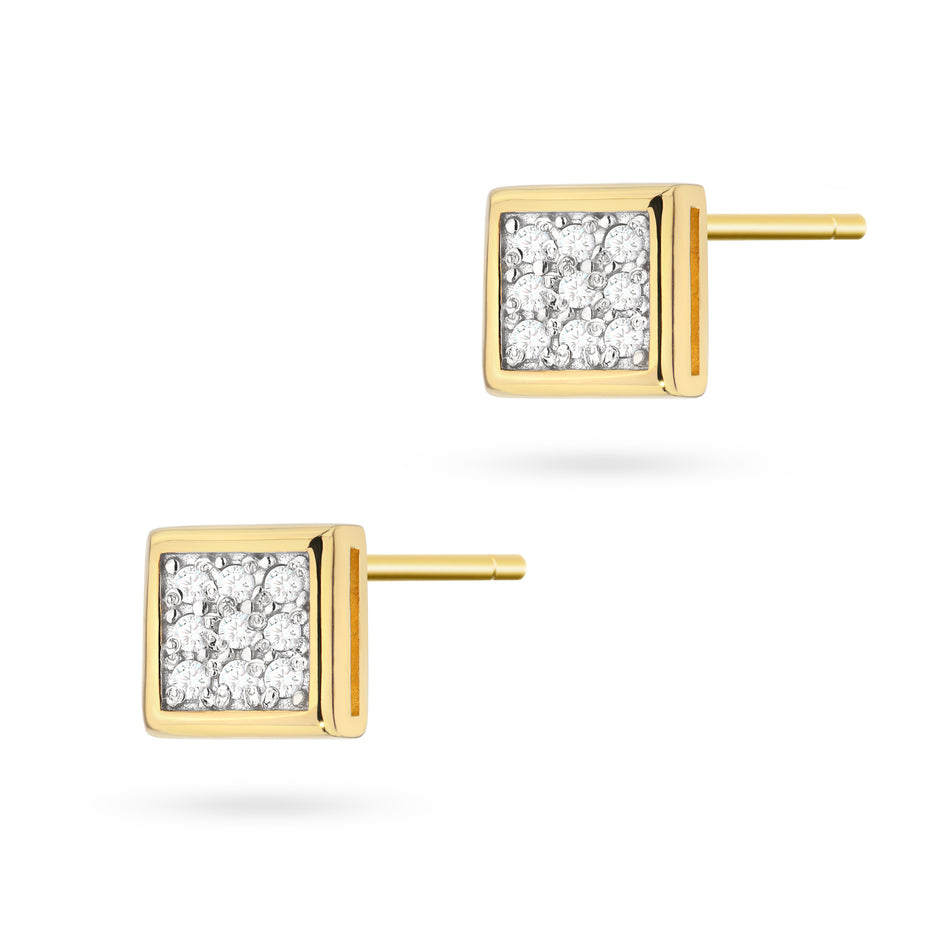 Gold Earrings with 0.09ct Diamonds