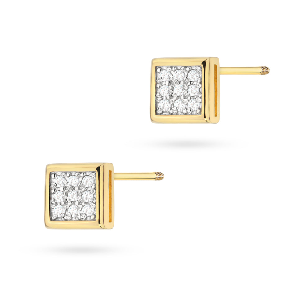Gold Earrings with 0.09ct Diamonds