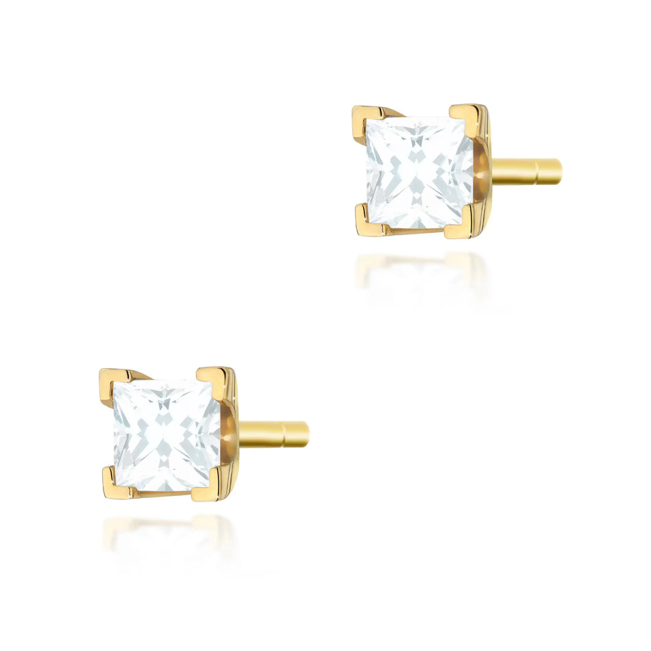 Gold Earrings with 0.15ct Diamonds