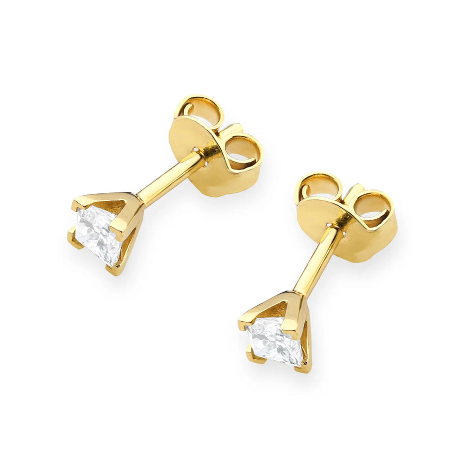 Gold Earrings with 0.15ct Diamonds