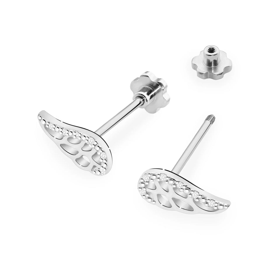 Zlaté náušnice s diamantmi 0,06 ct