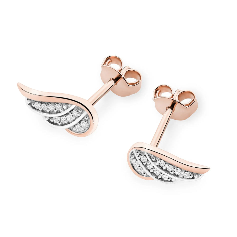 Gold Earrings with 0.10ct Diamonds