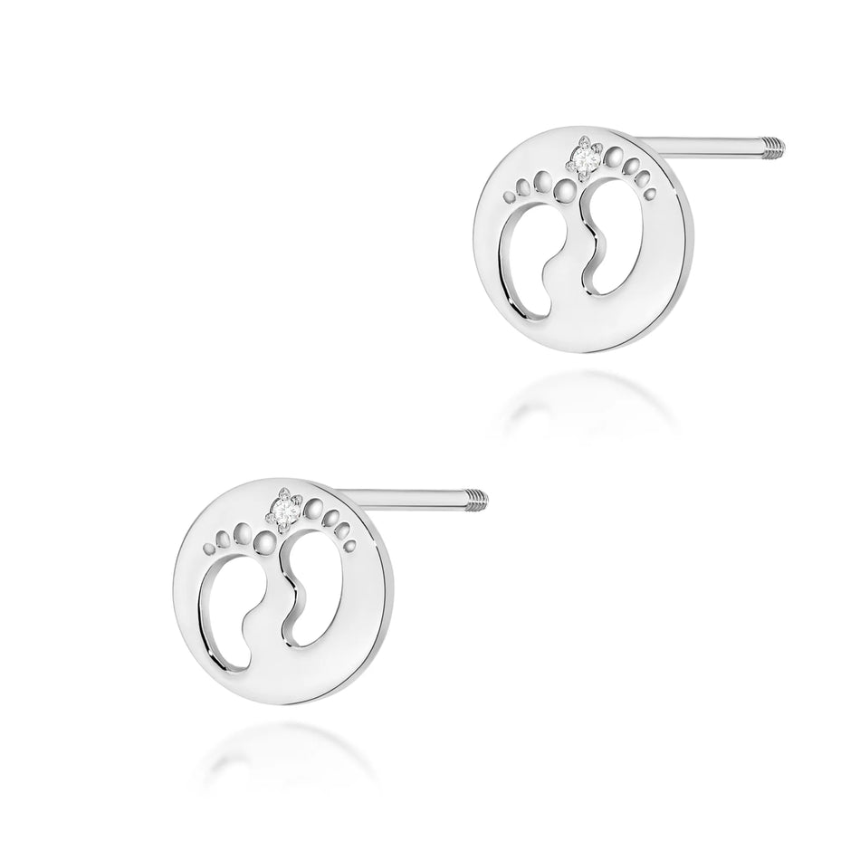 Zlaté náušnice s diamantmi 0,01 ct