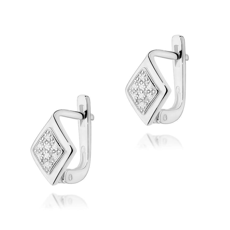 Gold Earrings with 0.08ct Diamonds