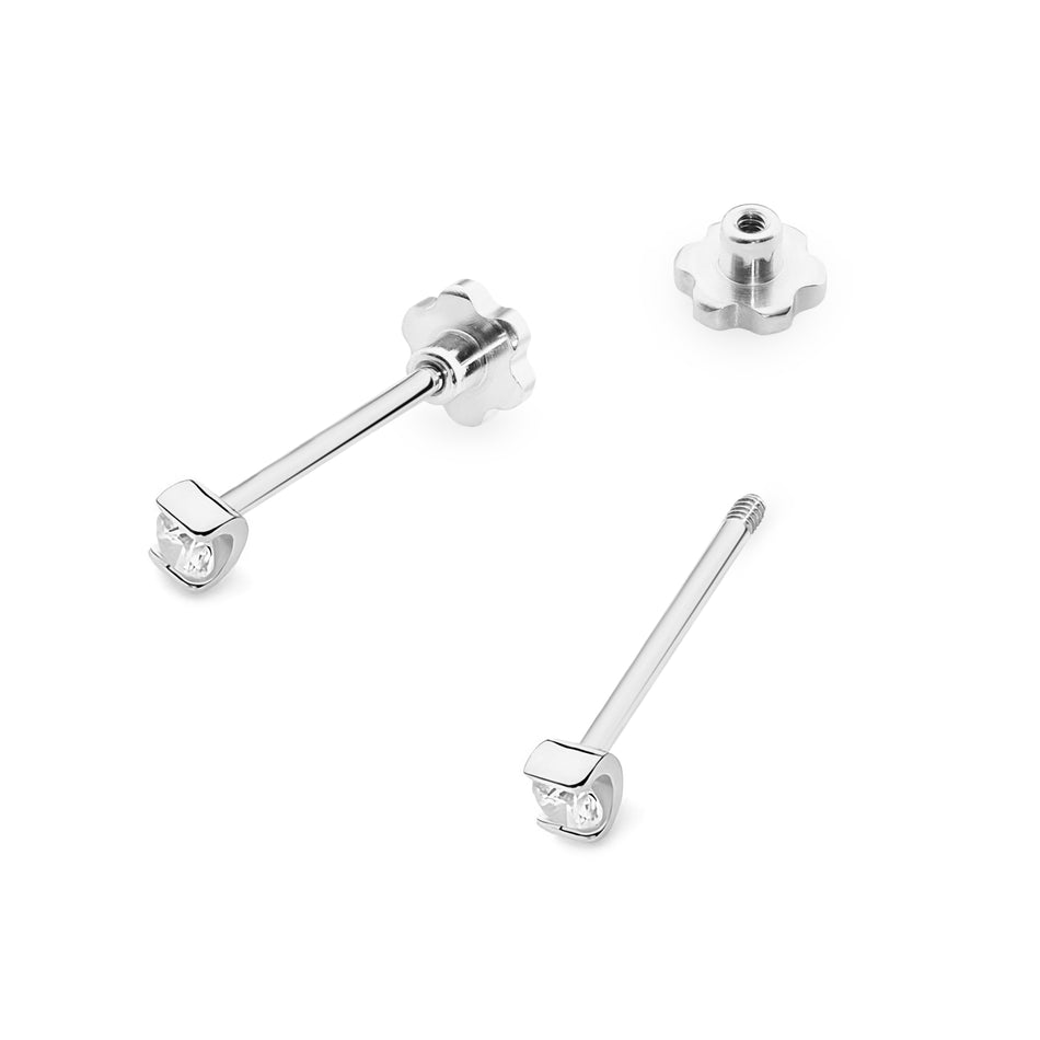 Zlaté náušnice s diamantmi 0,04 ct