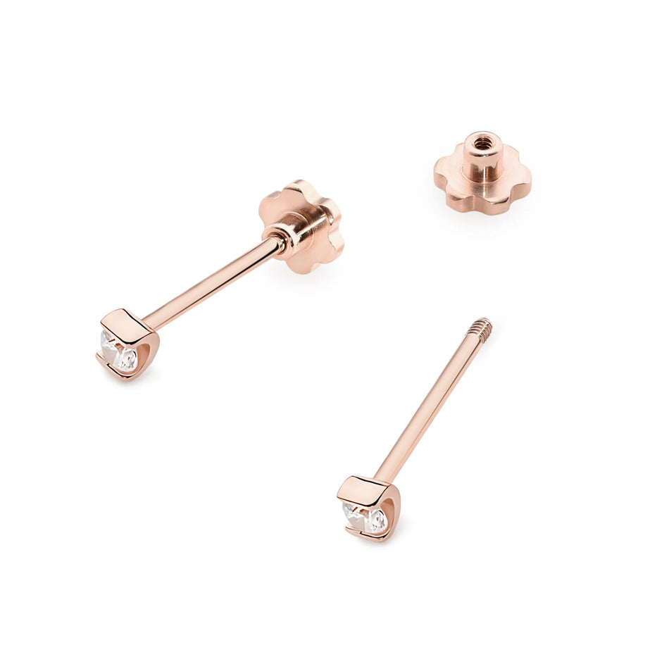 Zlaté náušnice s diamantmi 0,04 ct