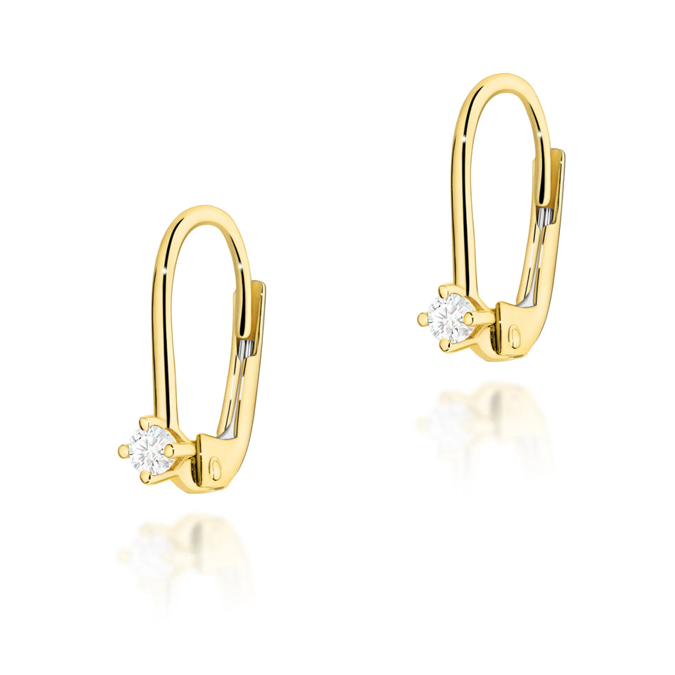 Gold Earrings with 0.07ct Diamonds