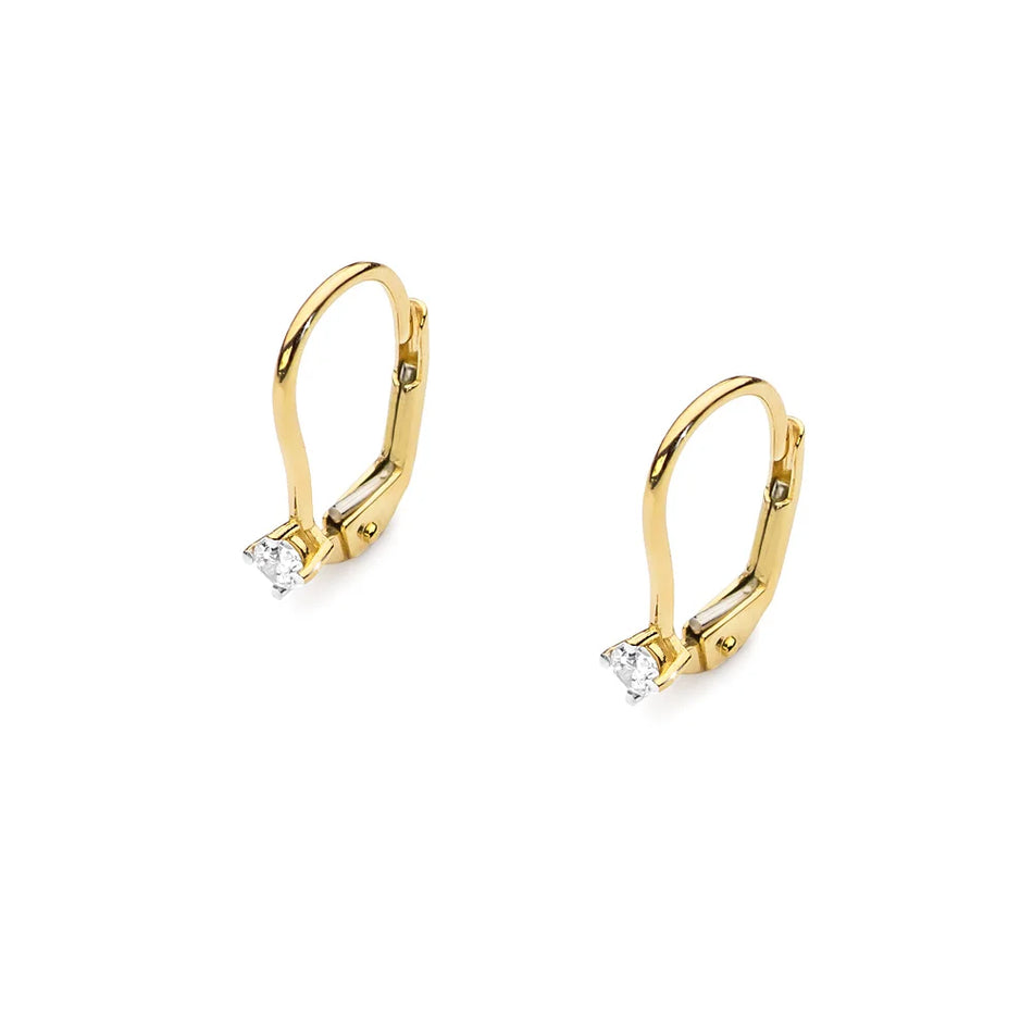 Gold Earrings with 0.07ct Diamonds