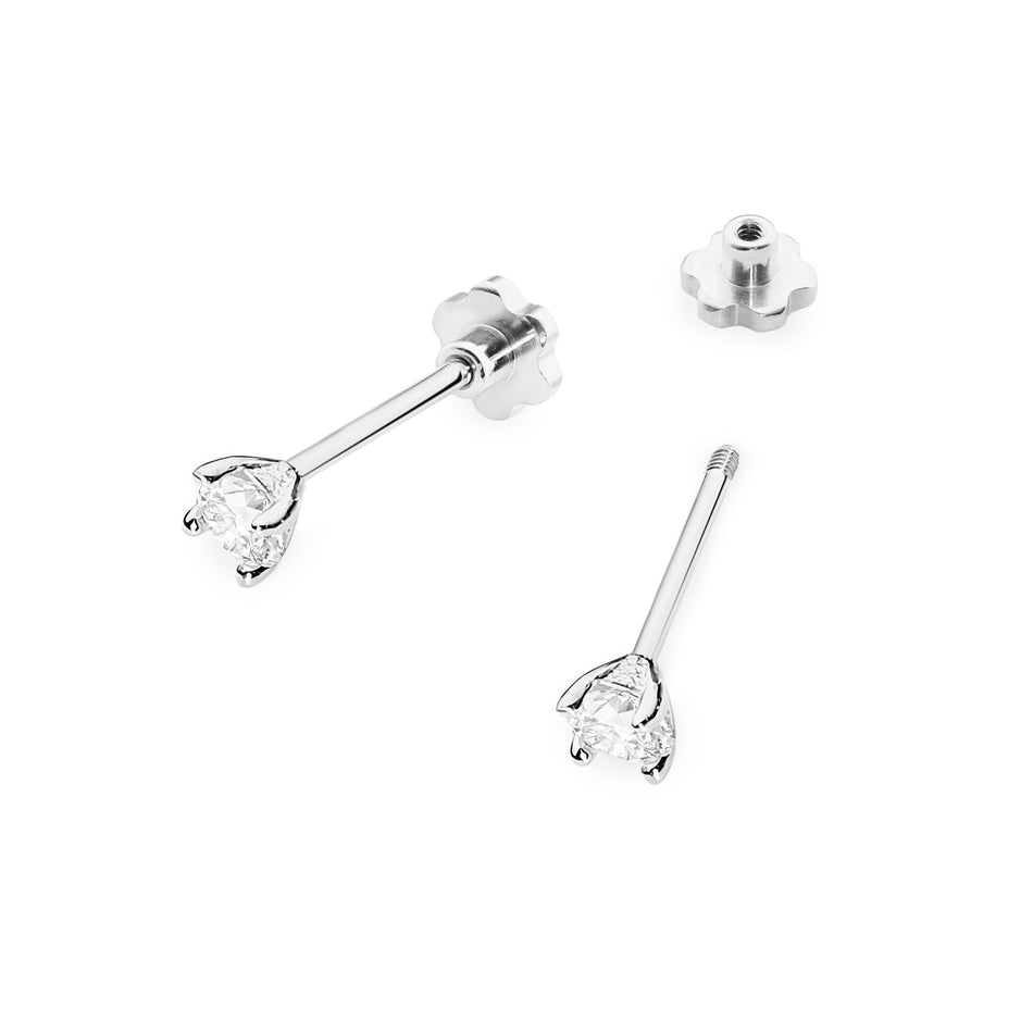 Zlaté náušnice s diamantmi 0,04 ct