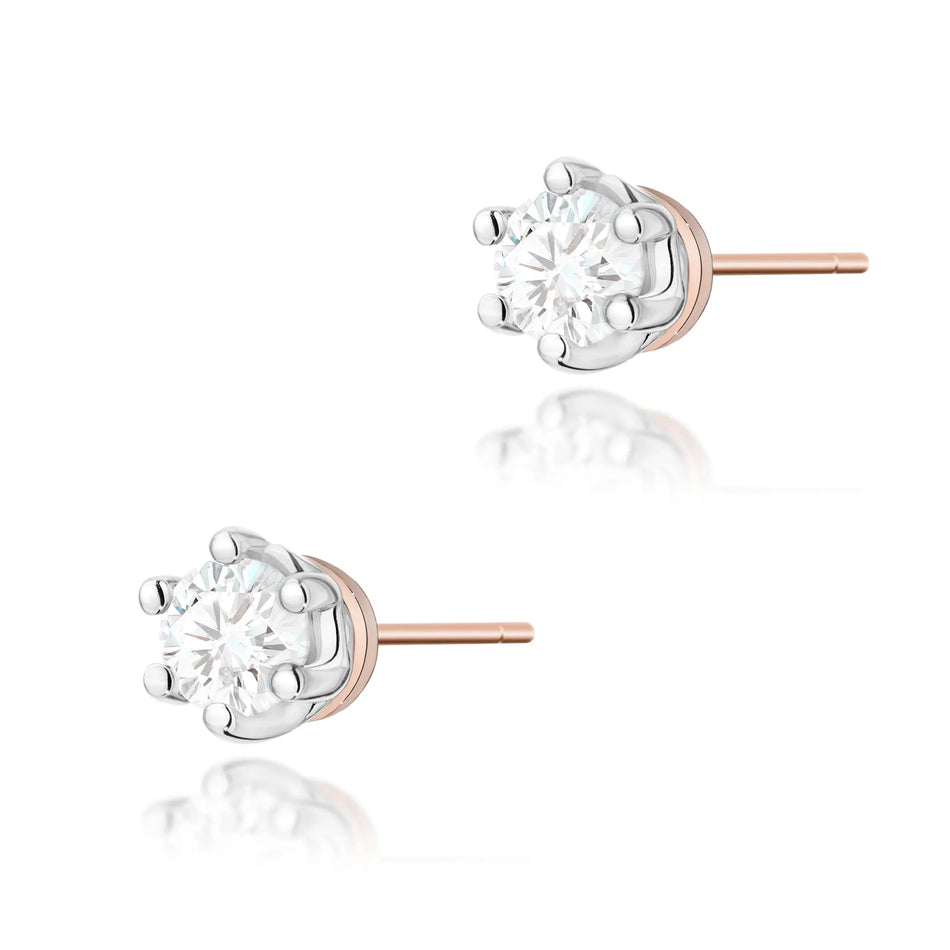Gold Earrings with 0.15ct Diamonds
