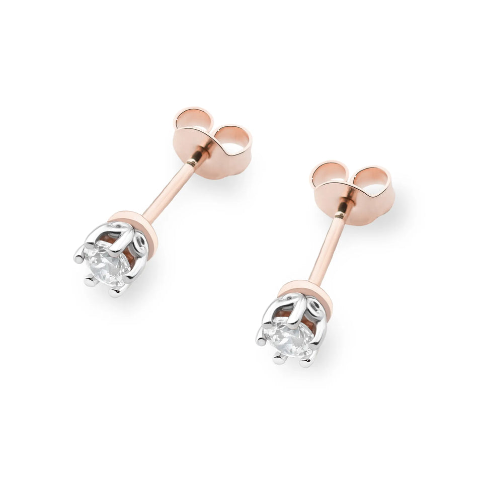 Gold Earrings with 0.15ct Diamonds