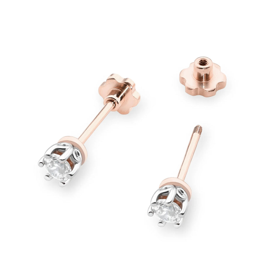 Gold Earrings with 0.15ct Diamonds