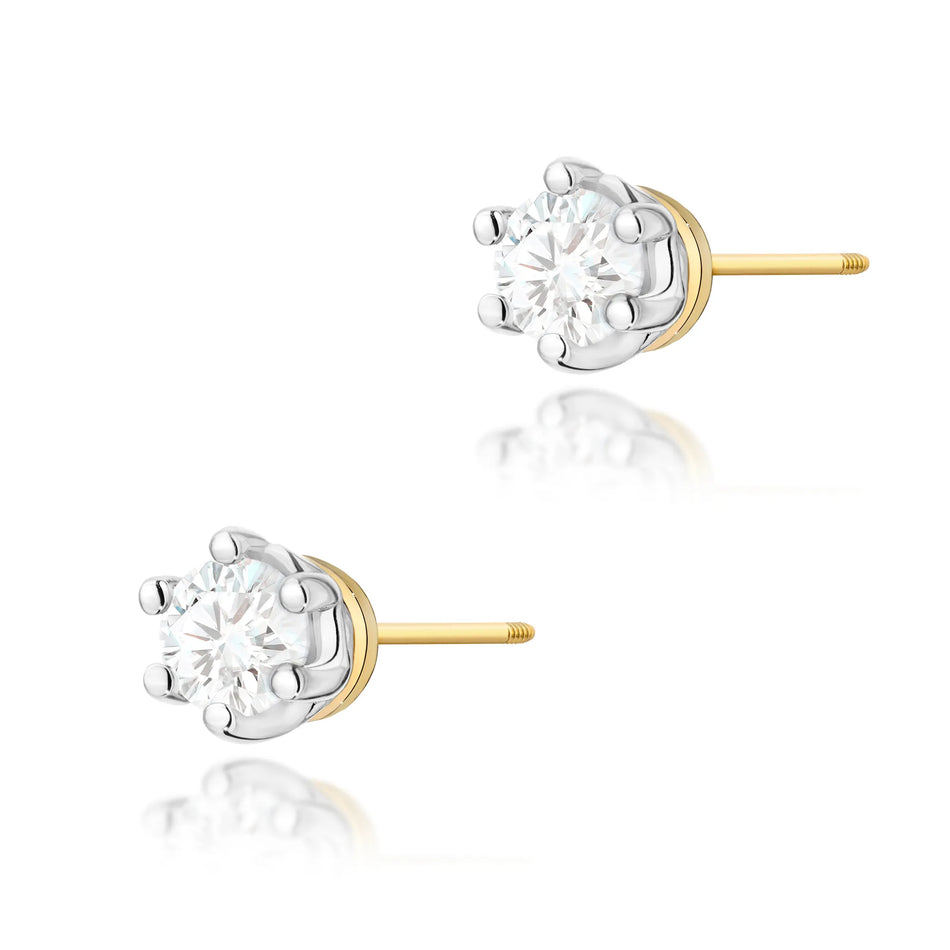 Gold Earrings with 0.15ct Diamonds