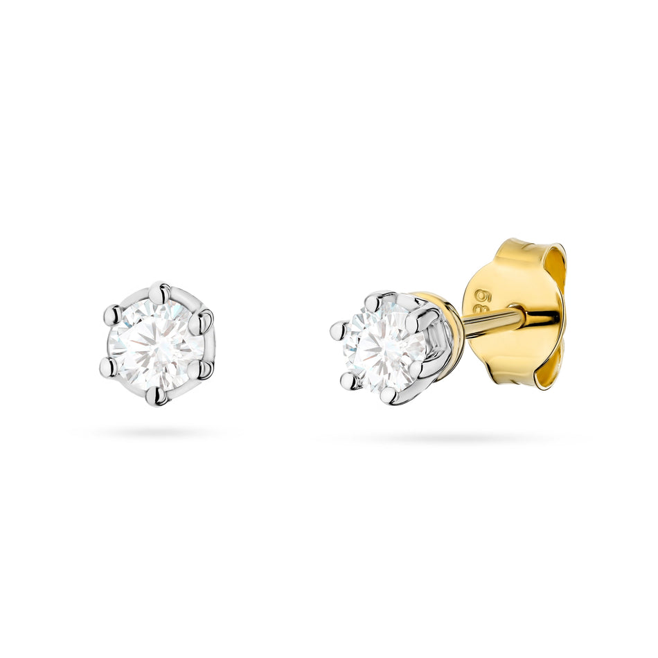 Gold Earrings with 0.15ct Diamonds