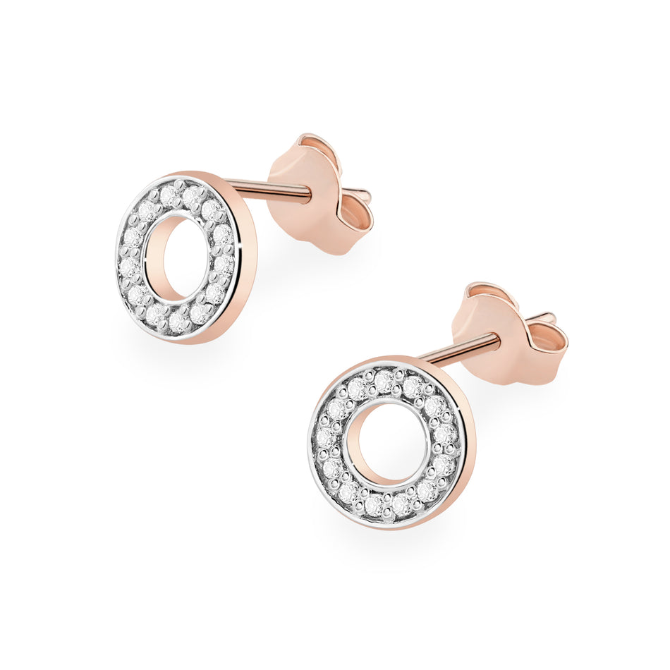 Gold Earrings with 0.13ct Diamonds