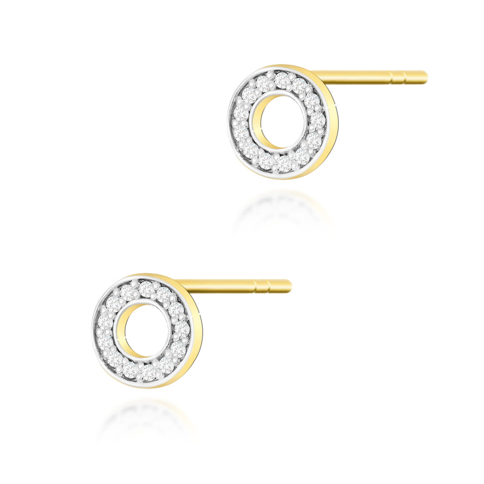 Gold Earrings with 0.13ct Diamonds