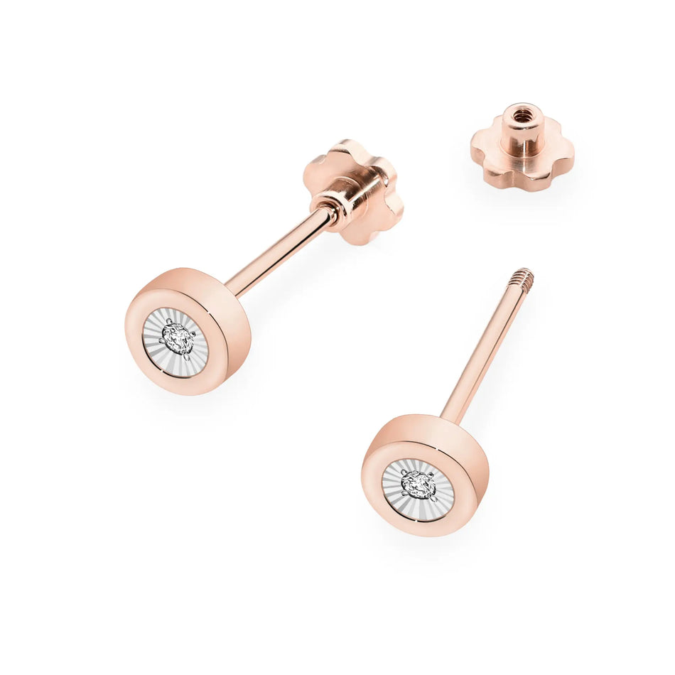 Zlaté náušnice s diamantmi 0,029 ct