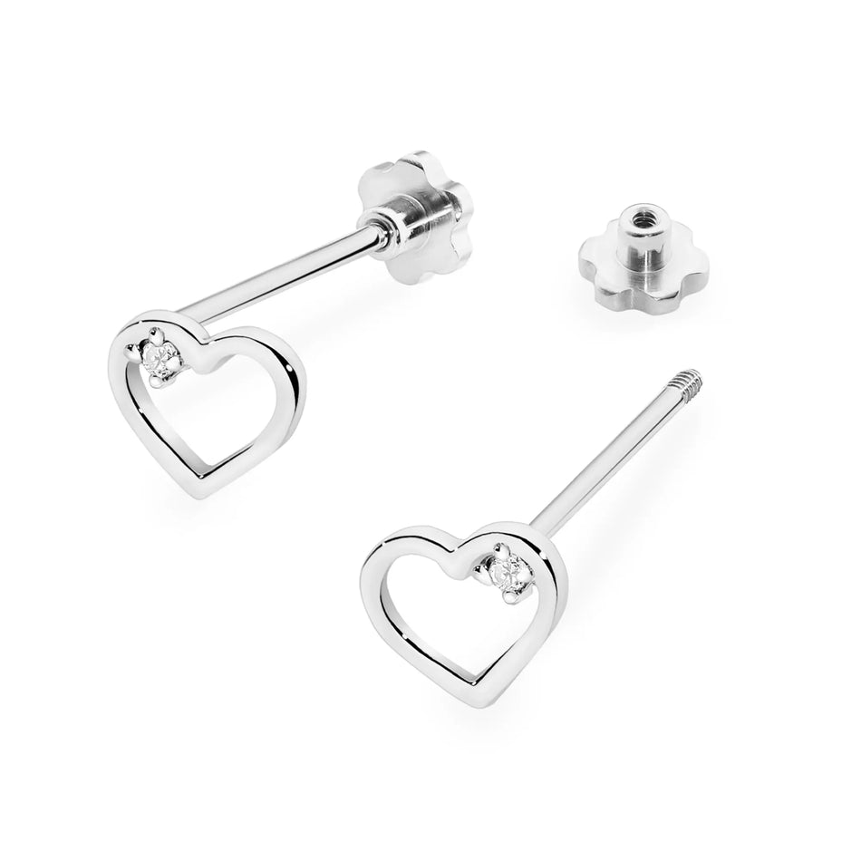 Zlaté náušnice s diamantmi 0,01 ct