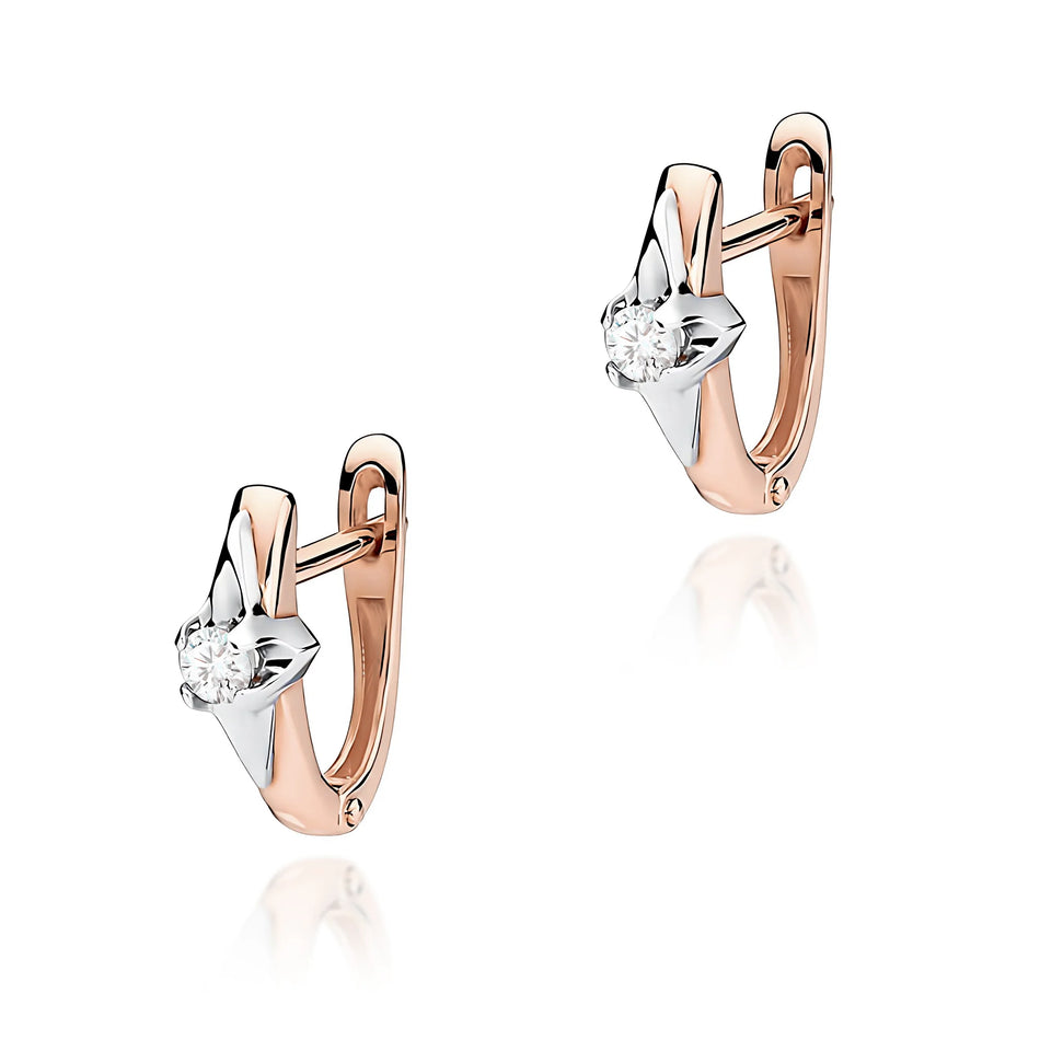 Gold Earrings with 0.10ct Diamonds