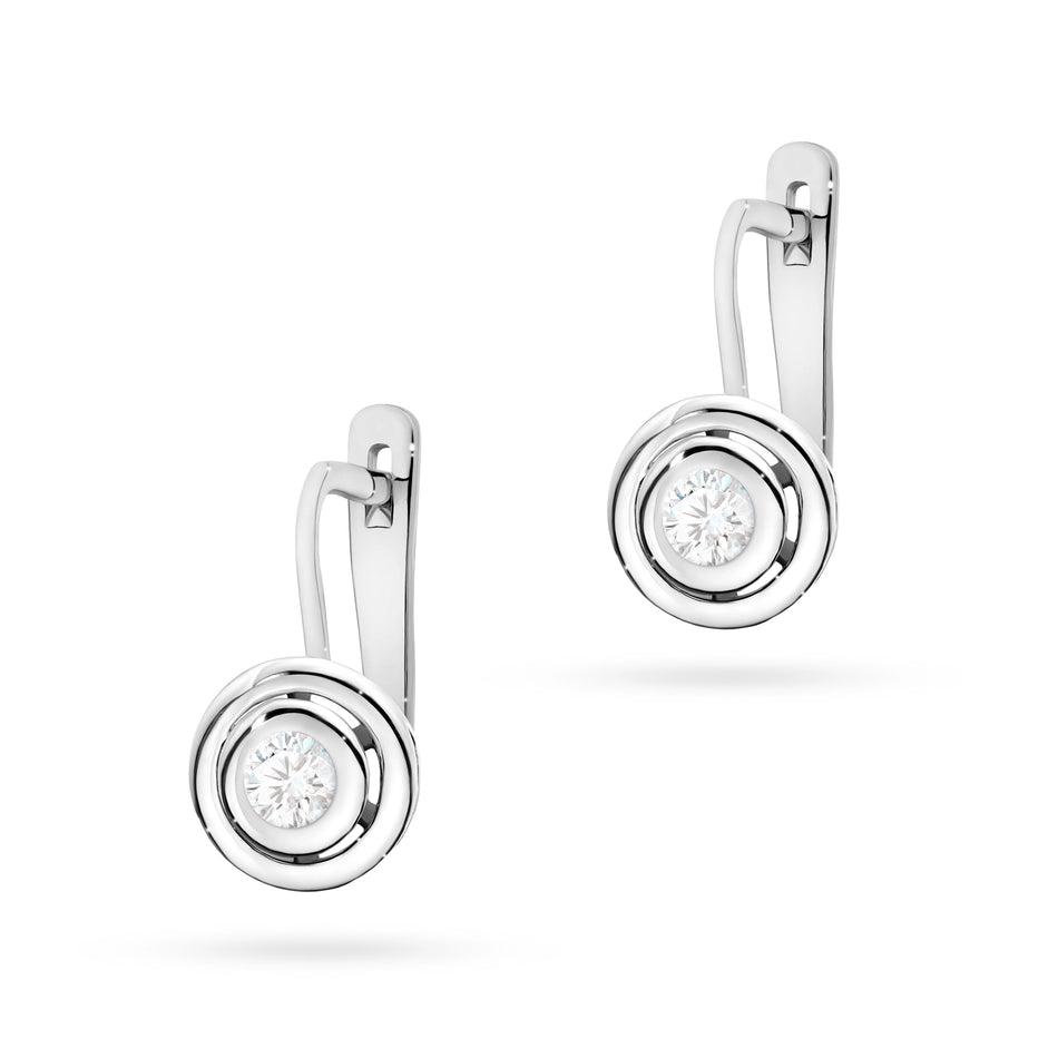 Gold Earrings with 0.10ct Diamonds