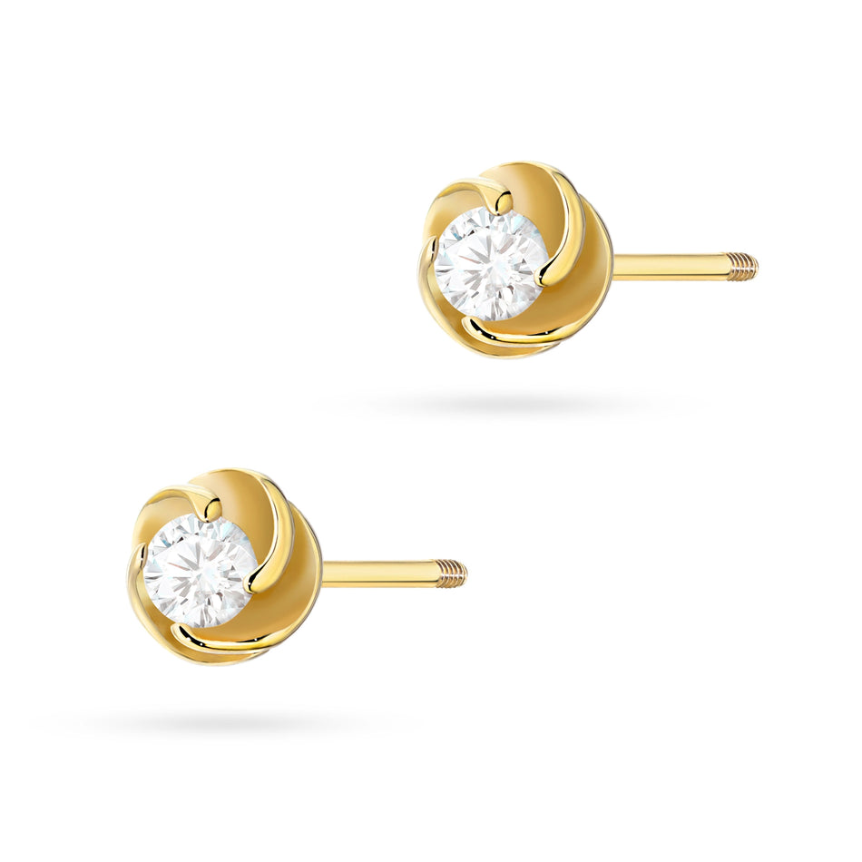 Gold Earrings with 0.08ct Diamonds
