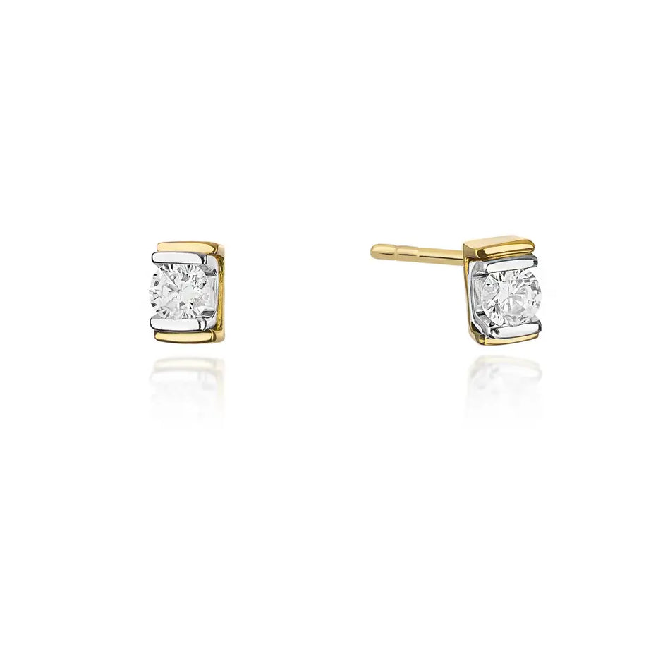 Gold Earrings with 0.10ct Diamonds