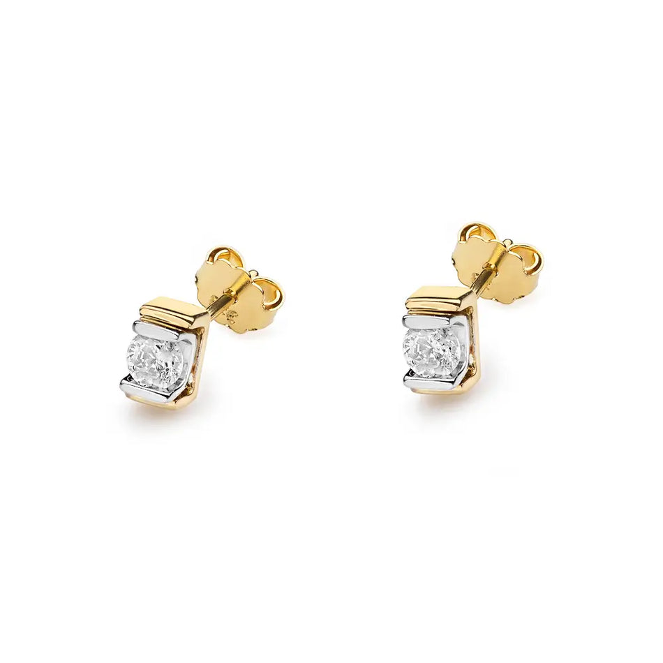 Gold Earrings with 0.10ct Diamonds