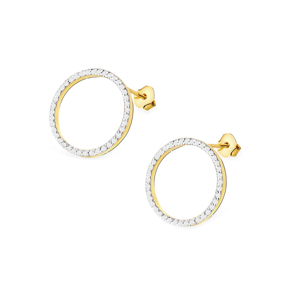 Gold Earrings with 0.40ct Diamonds