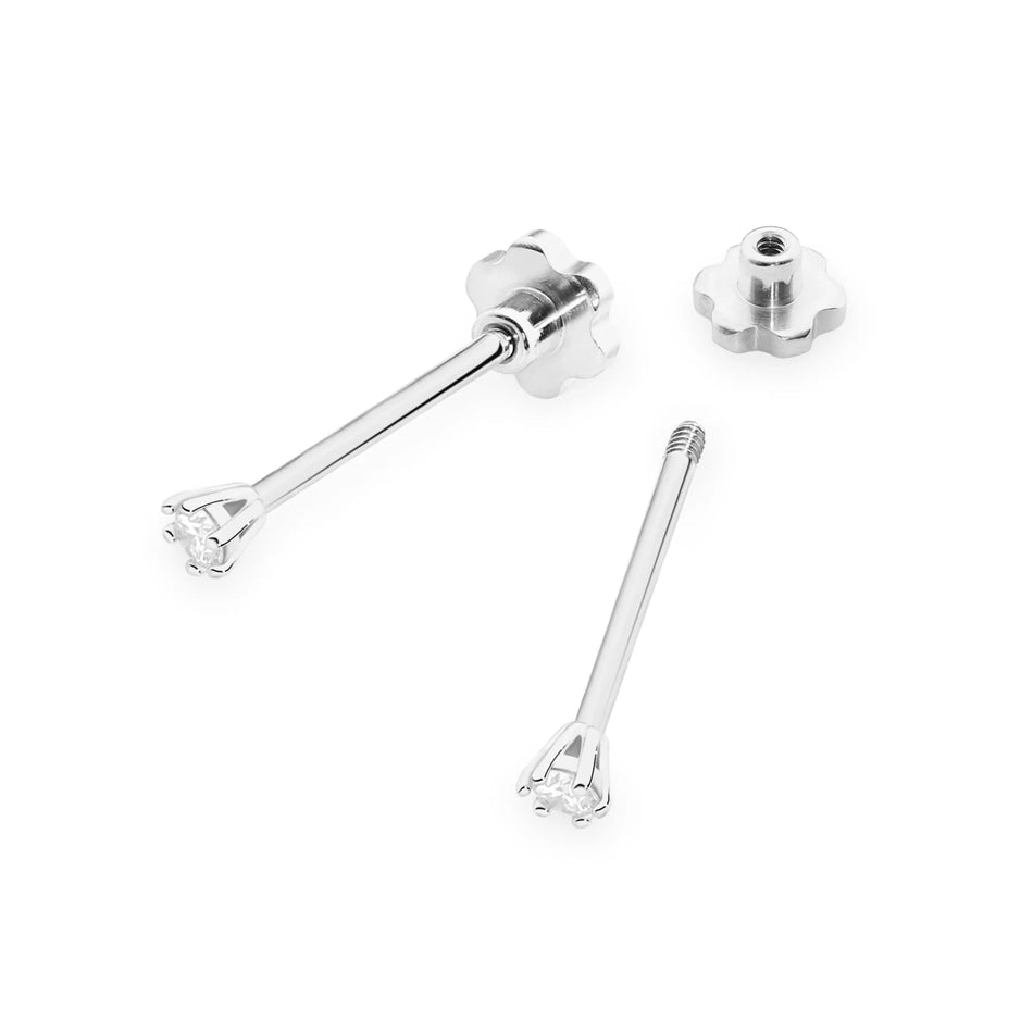 Zlaté náušnice s diamantmi 0,04 ct