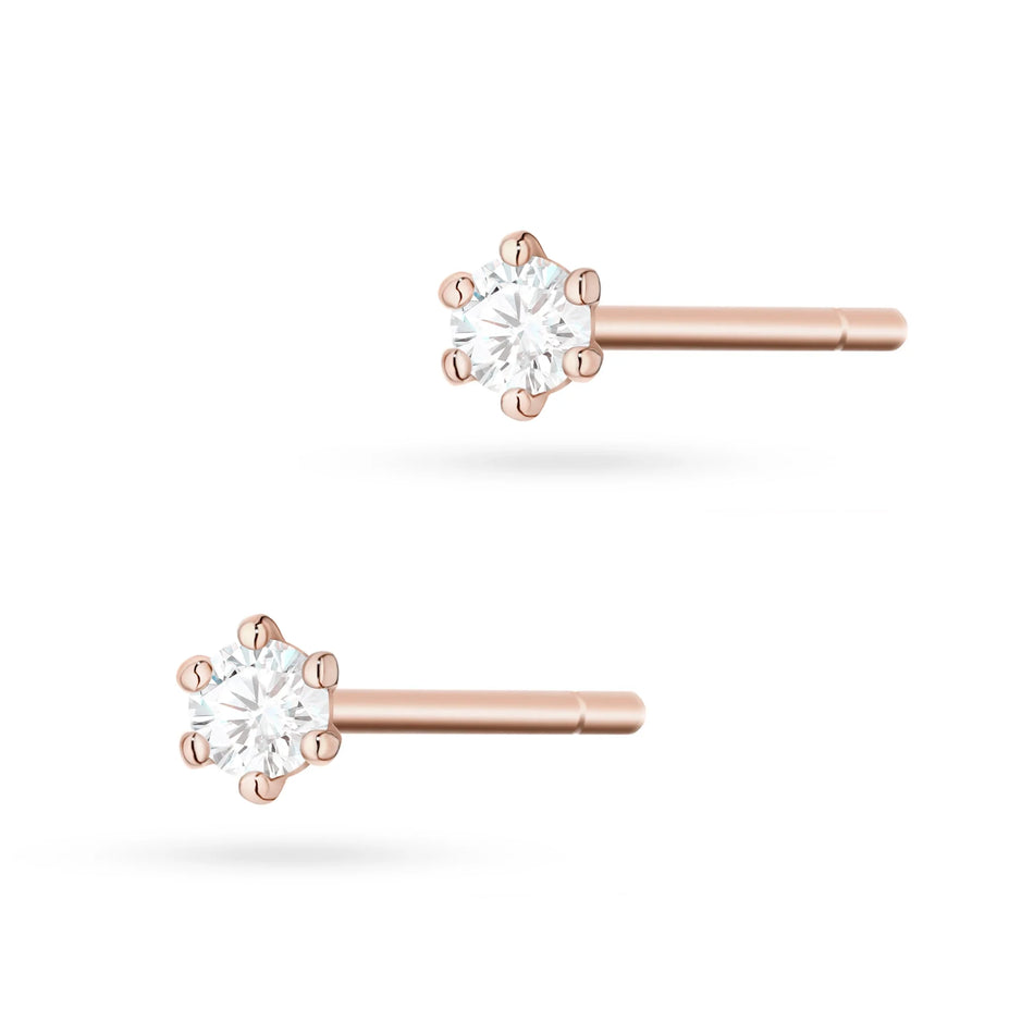 Gold Earrings with 0.05ct Diamonds