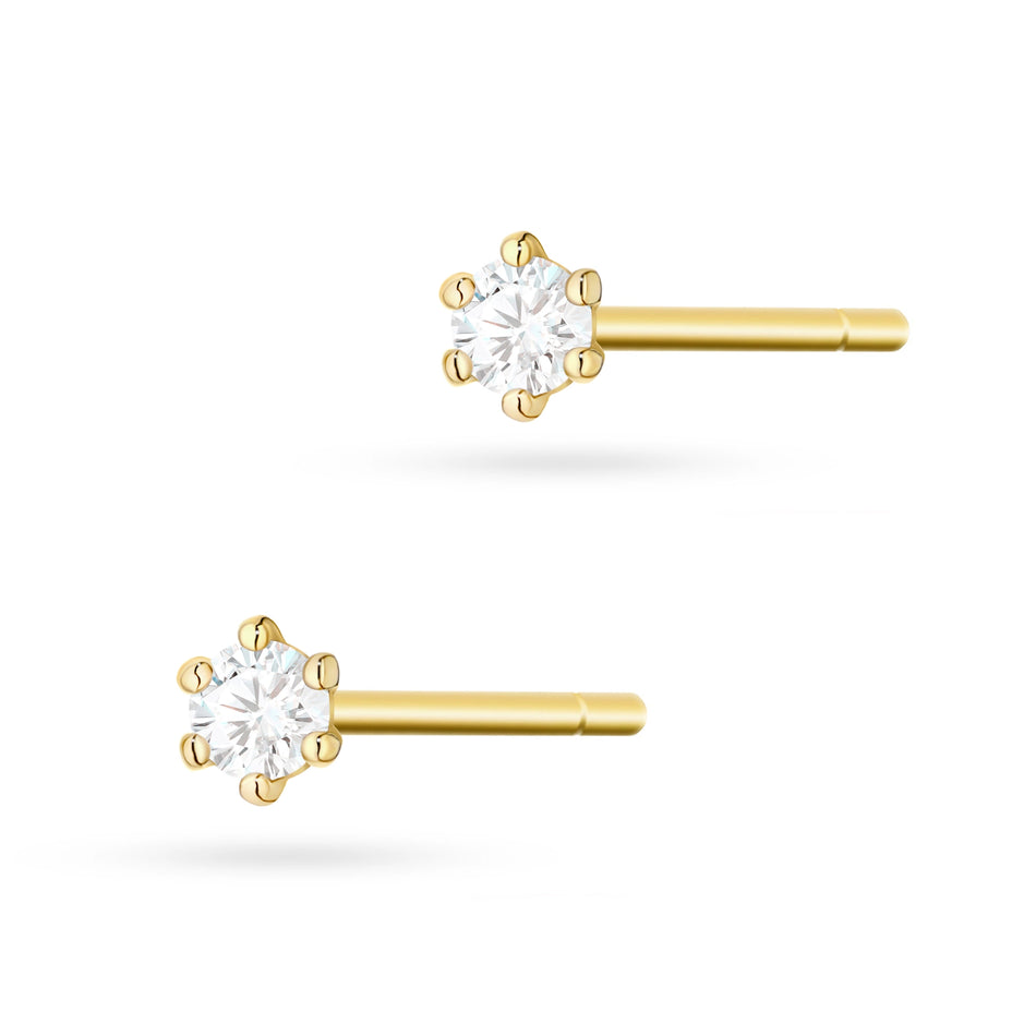 Gold Earrings with 0.05ct Diamonds
